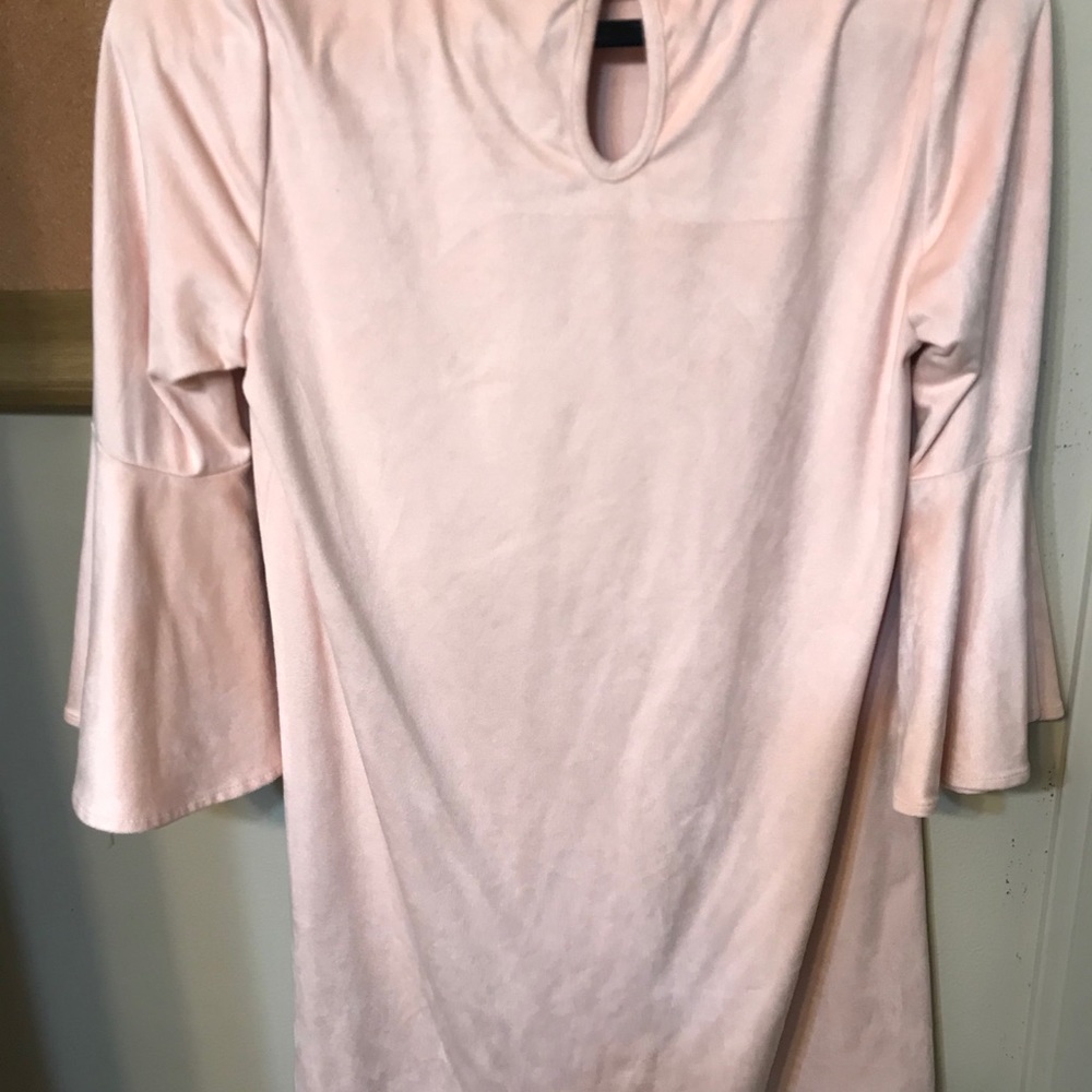 Pink suede dress